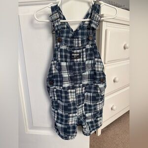 OshKosh B'gosh Blue Plaid Kids Overalls